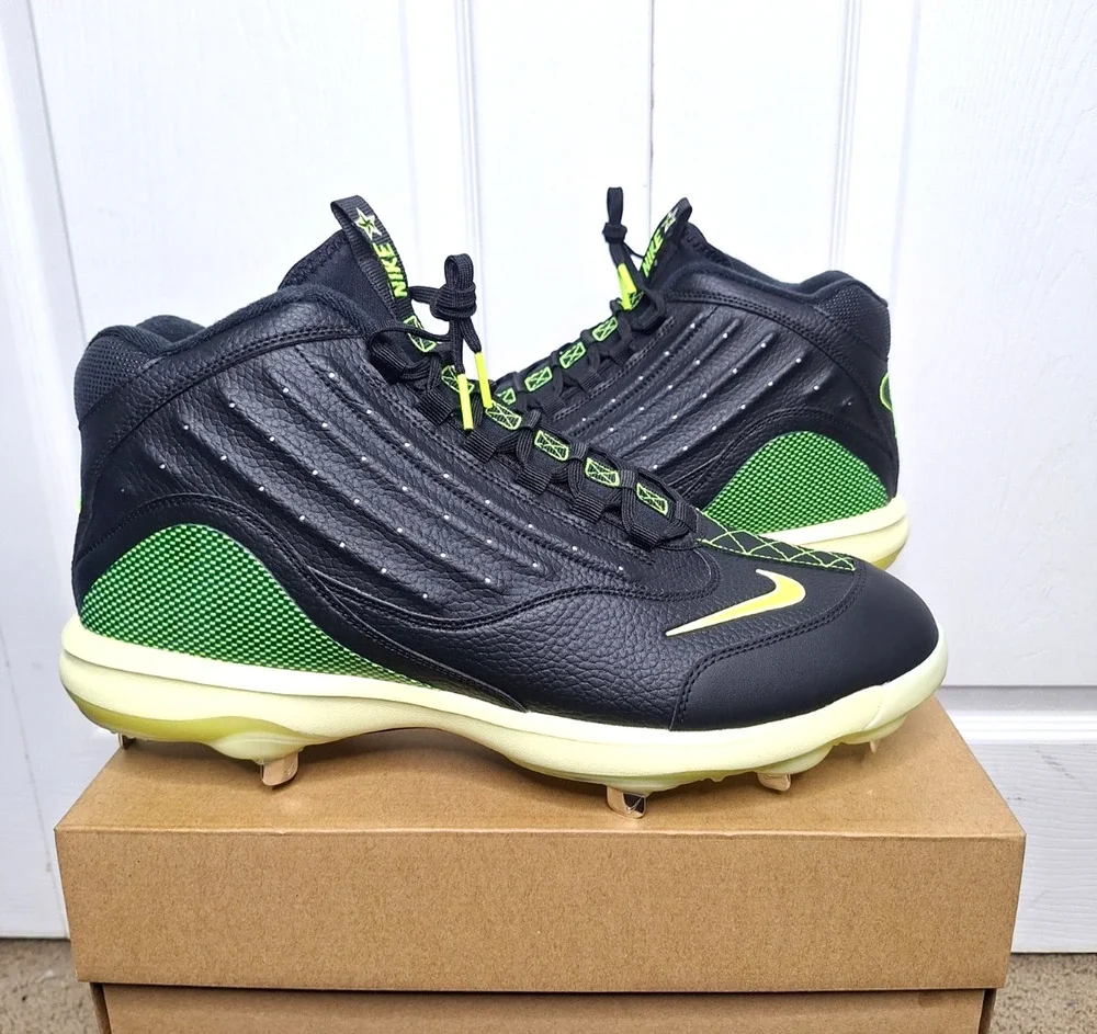 Nike Griffey 2 Metal Black Volt Baseball Cleats HF3840-001 sz 14